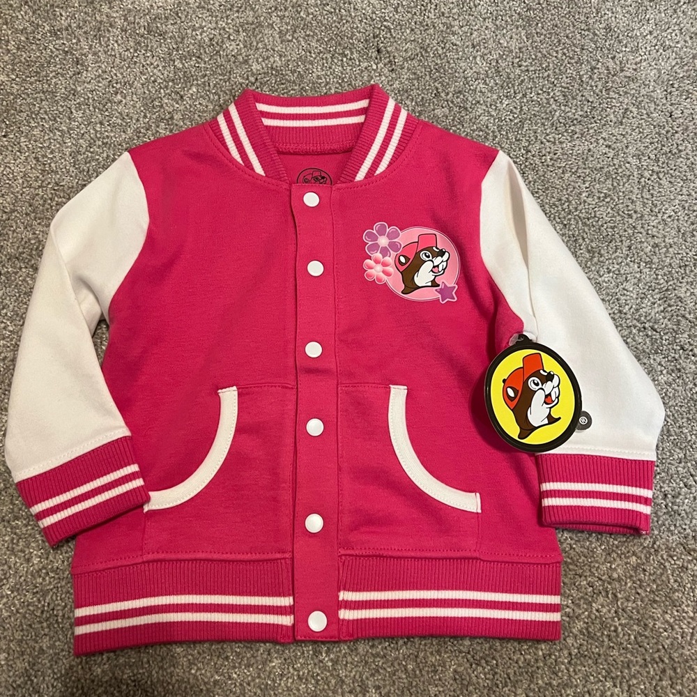 Bucee’s Varsity Jacket Baby 12m Pink